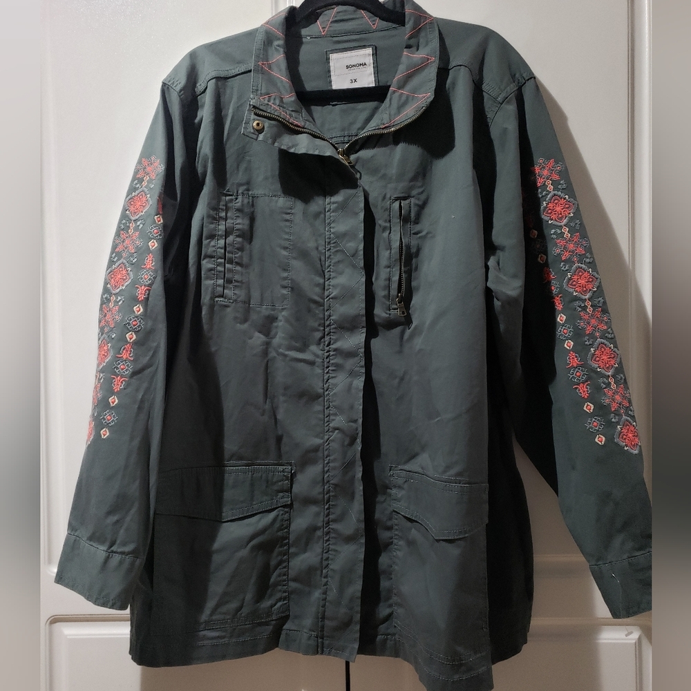 Sonoma Floral embroidered utility jacket